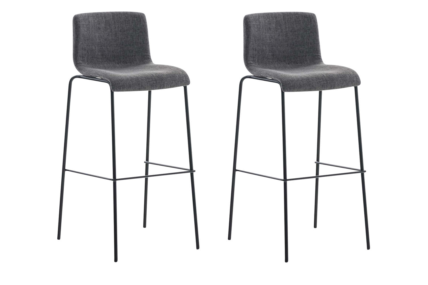 2er Set Barhocker Hover Stoff Vierfußgestell