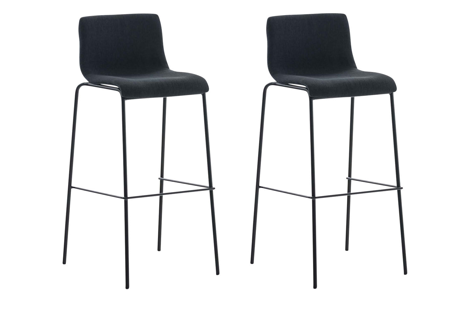2er Set Barhocker Hover Stoff Vierfußgestell
