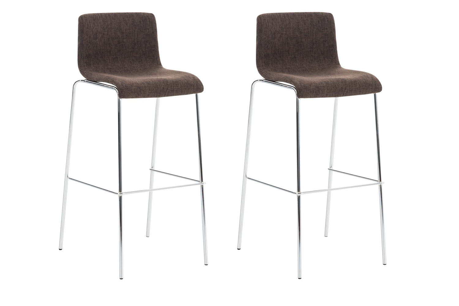 2er Set Barhocker Hover Stoff Vierfußgestell