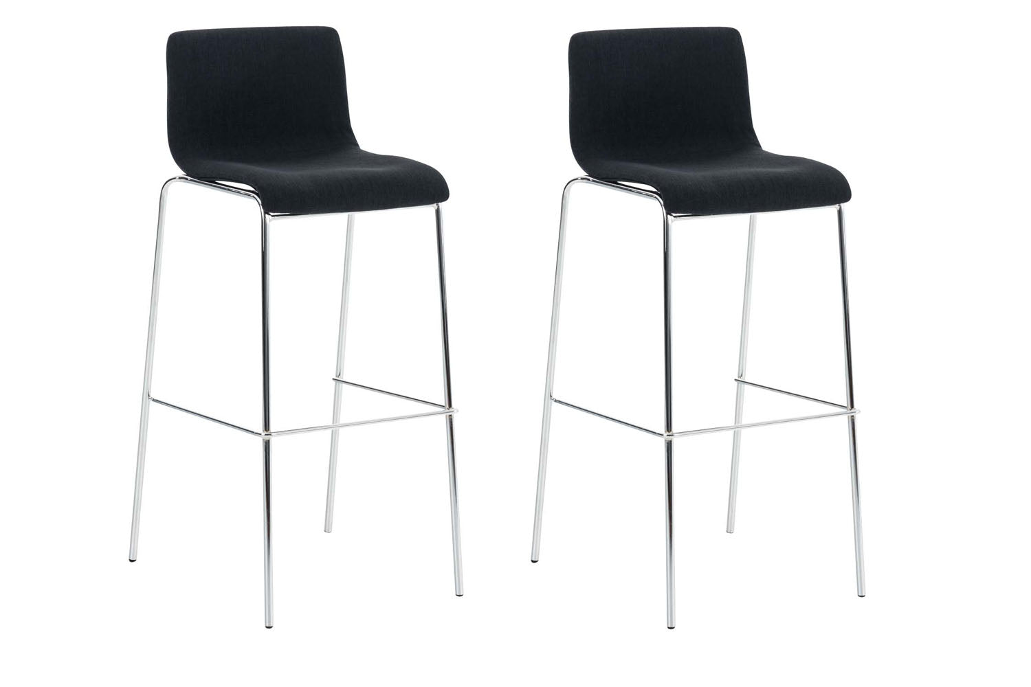 2er Set Barhocker Hover Stoff Vierfußgestell