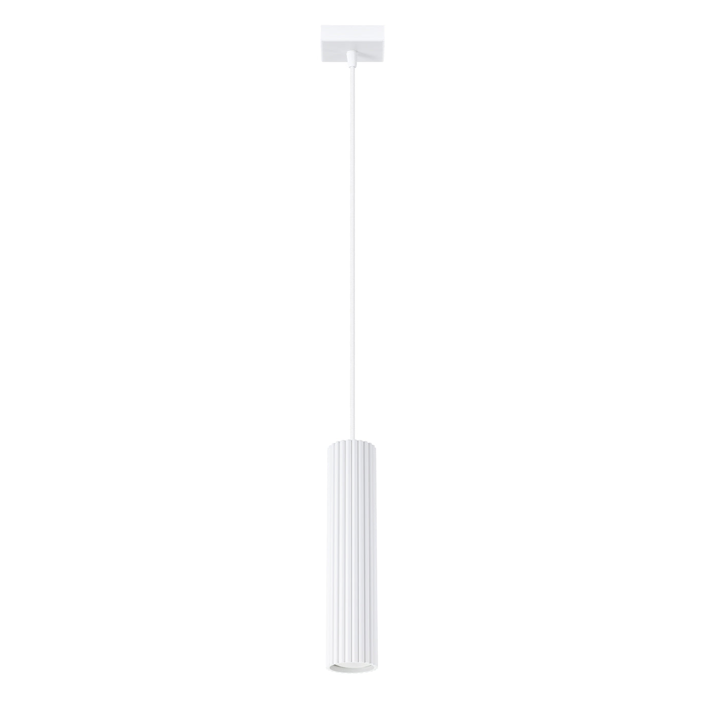 Pendelleuchte Karbon 1 Weiß Aluminium Zylinder Minimal