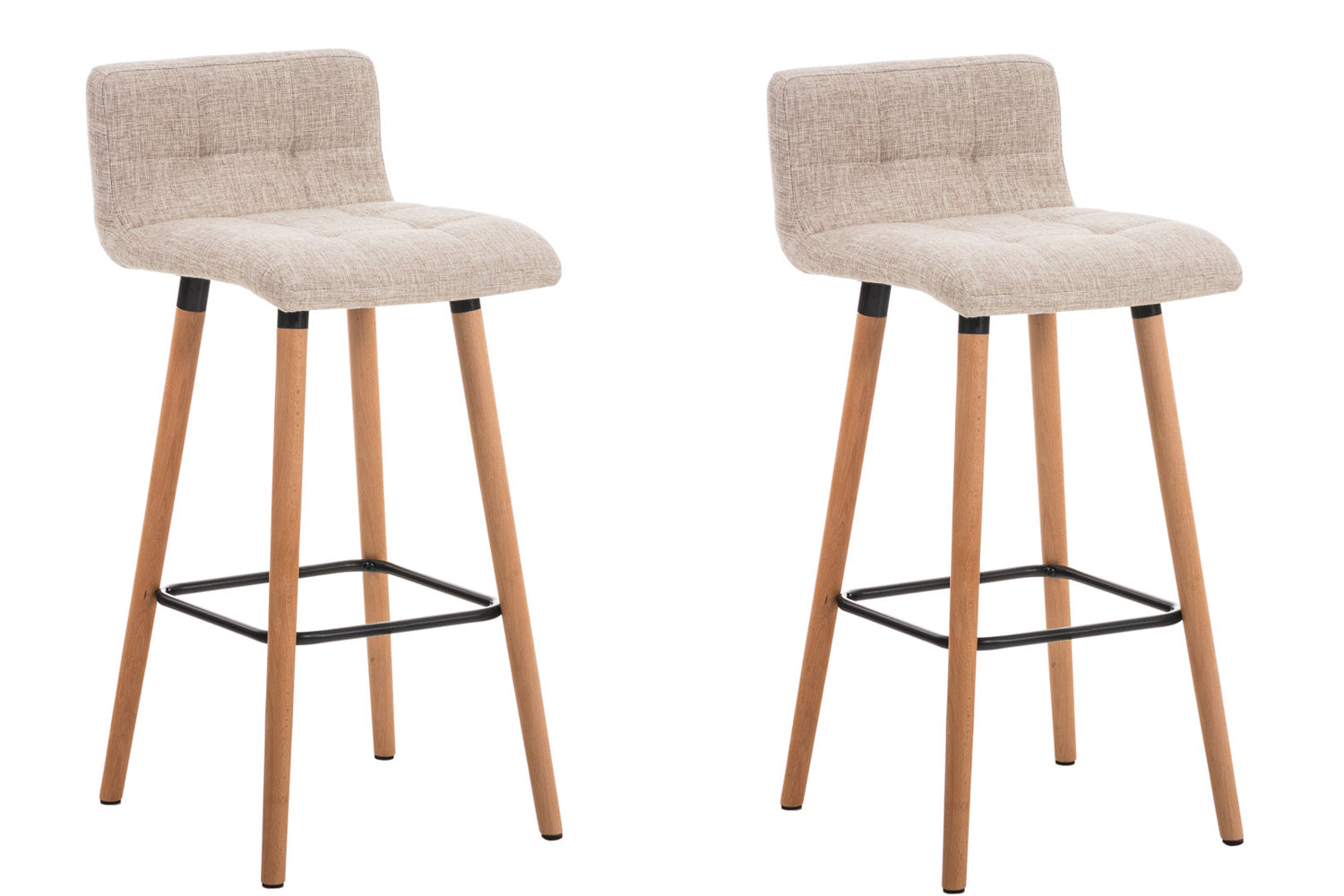 Set of 2 bar stools Lincoln fabric
