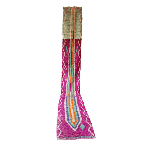 Marokkanischer Berber-Flurteppich aus reiner Wolle, 77 x 603 cm