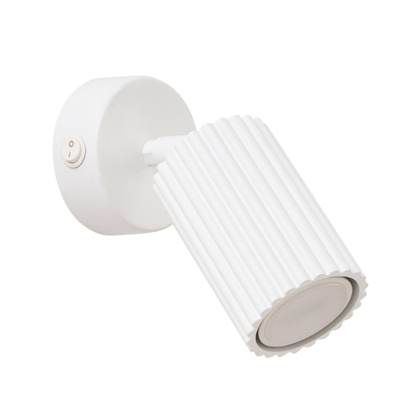 Wall light KARBON white with switch