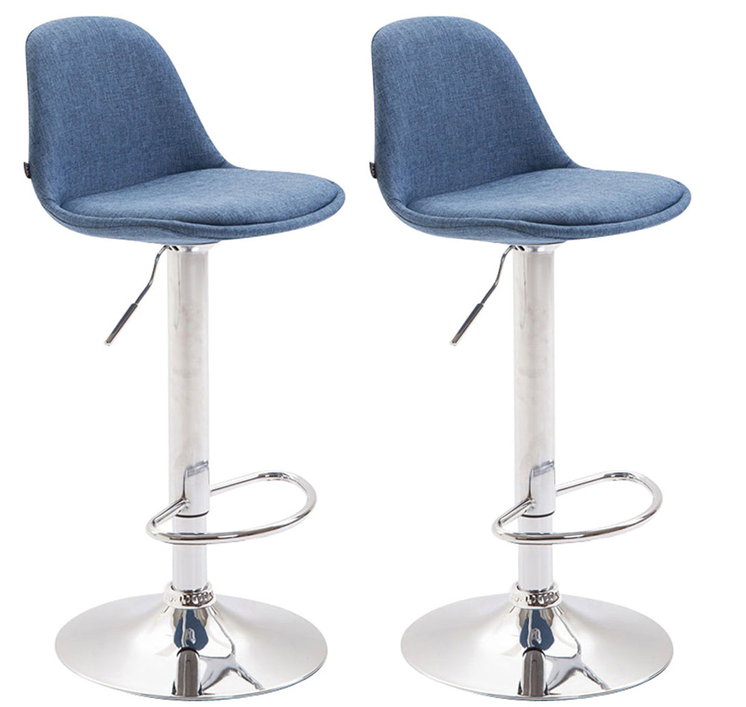 Set of 2 bar stools Kiel fabric