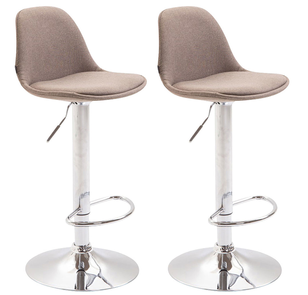 Set of 2 bar stools Kiel fabric