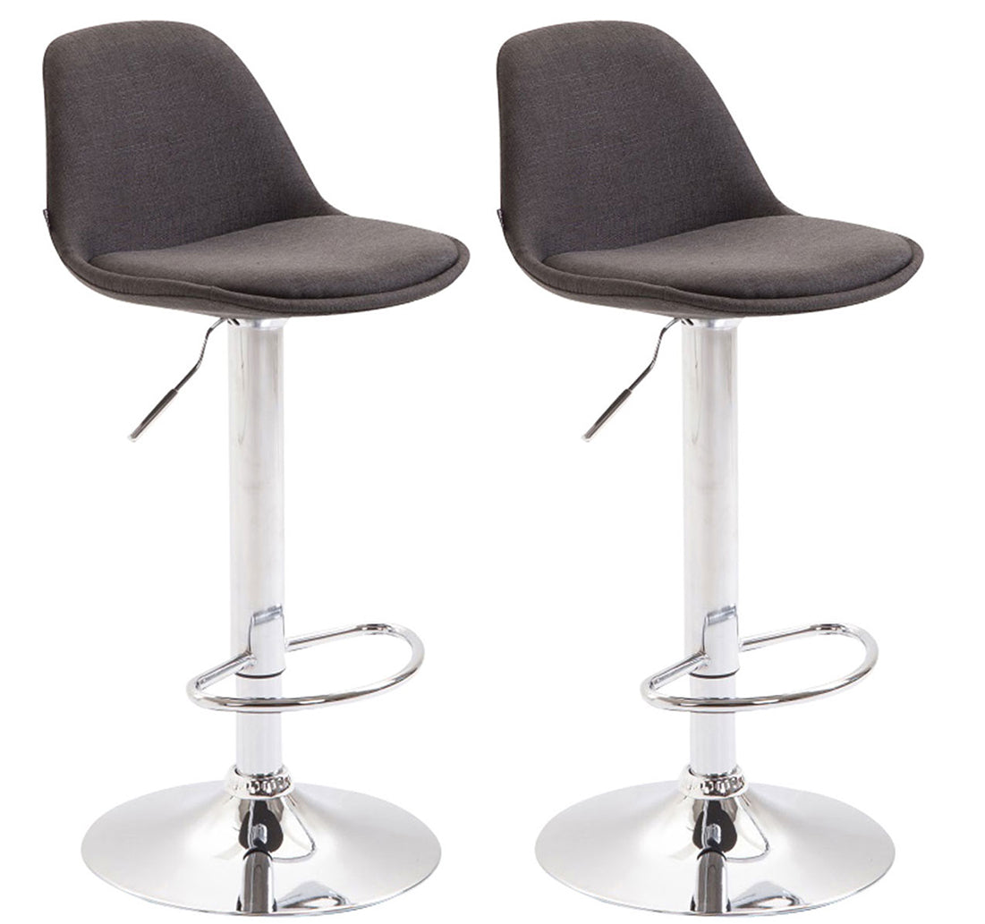 Set of 2 bar stools Kiel fabric