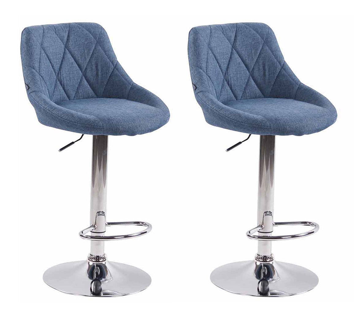 Set van 2 barkrukken Lazio stof