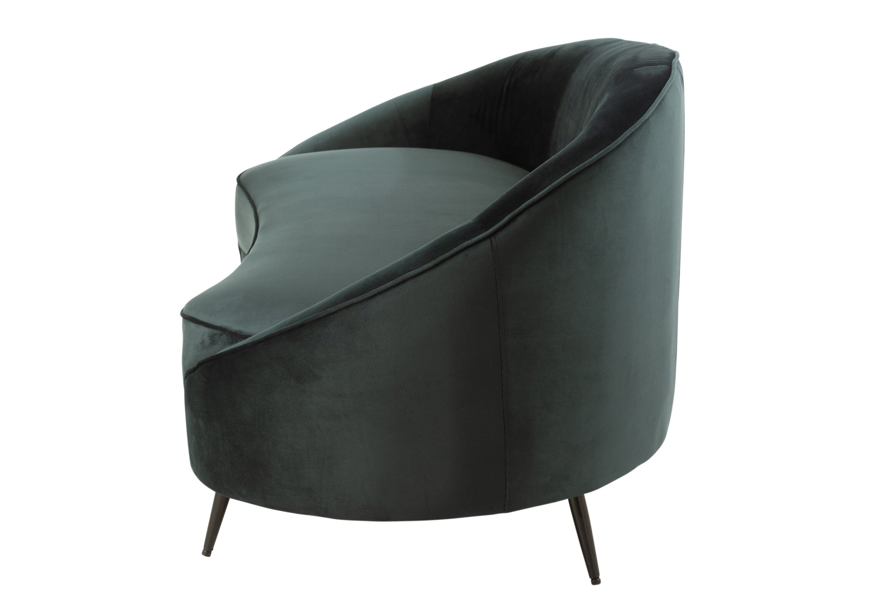 Sofa Elisabeth - Stilvolles Grün, Textilbezug mit robusten Metallfüßen, 180x85 cm - Eleganz trifft auf Komfort