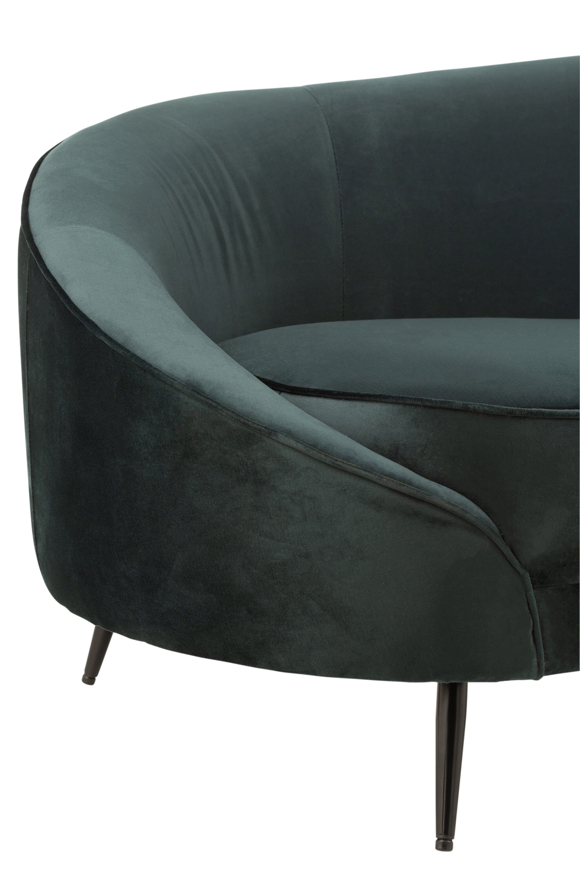 Sofa Elisabeth - Stilvolles Grün, Textilbezug mit robusten Metallfüßen, 180x85 cm - Eleganz trifft auf Komfort
