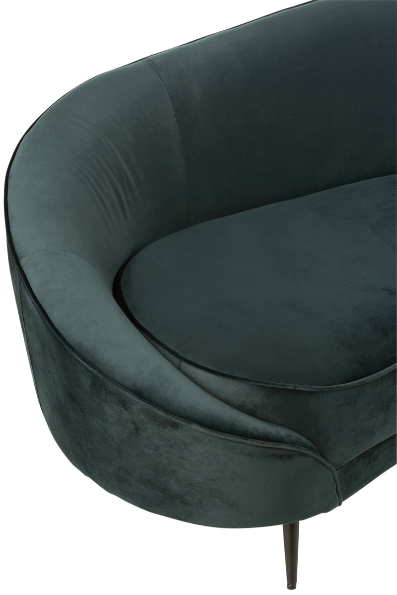 Sofa Elisabeth - Stilvolles Grün, Textilbezug mit robusten Metallfüßen, 180x85 cm - Eleganz trifft auf Komfort