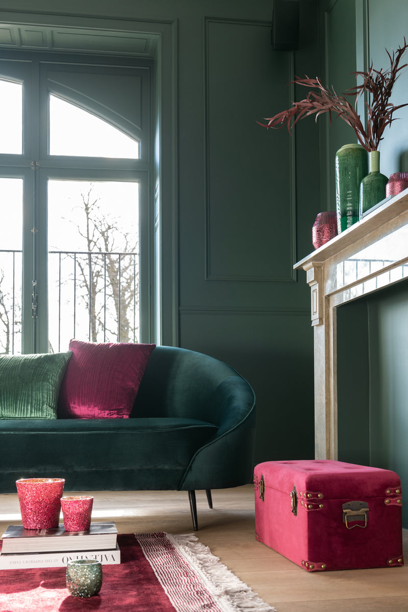Sofa Elisabeth - Stilvolles Grün, Textilbezug mit robusten Metallfüßen, 180x85 cm - Eleganz trifft auf Komfort