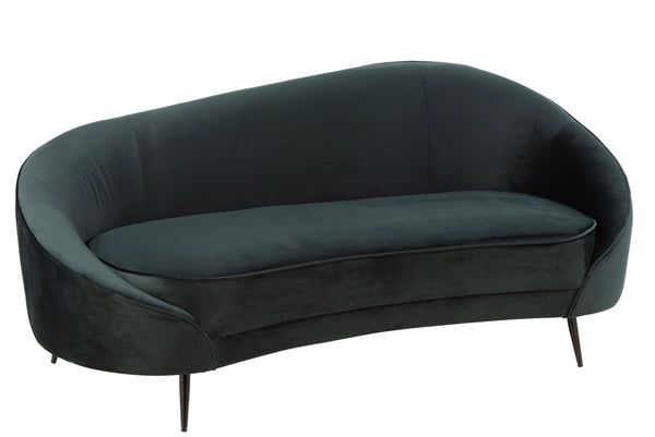 Sofa Elisabeth - Stilvolles Grün, Textilbezug mit robusten Metallfüßen, 180x85 cm - Eleganz trifft auf Komfort