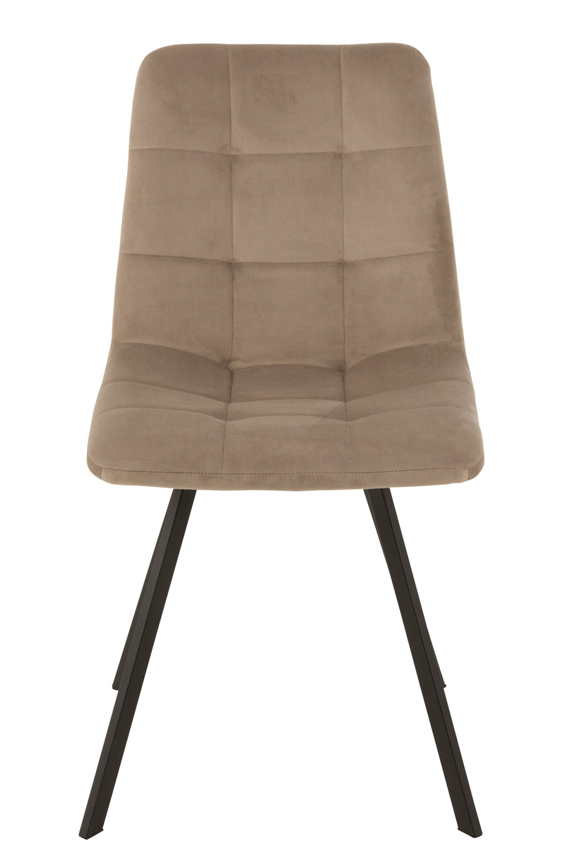 Morgan chair set of 2, gray fabric and metal, comfort and elegance for your home