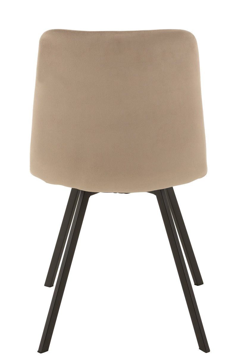Morgan chair set of 2, gray fabric and metal, comfort and elegance for your home