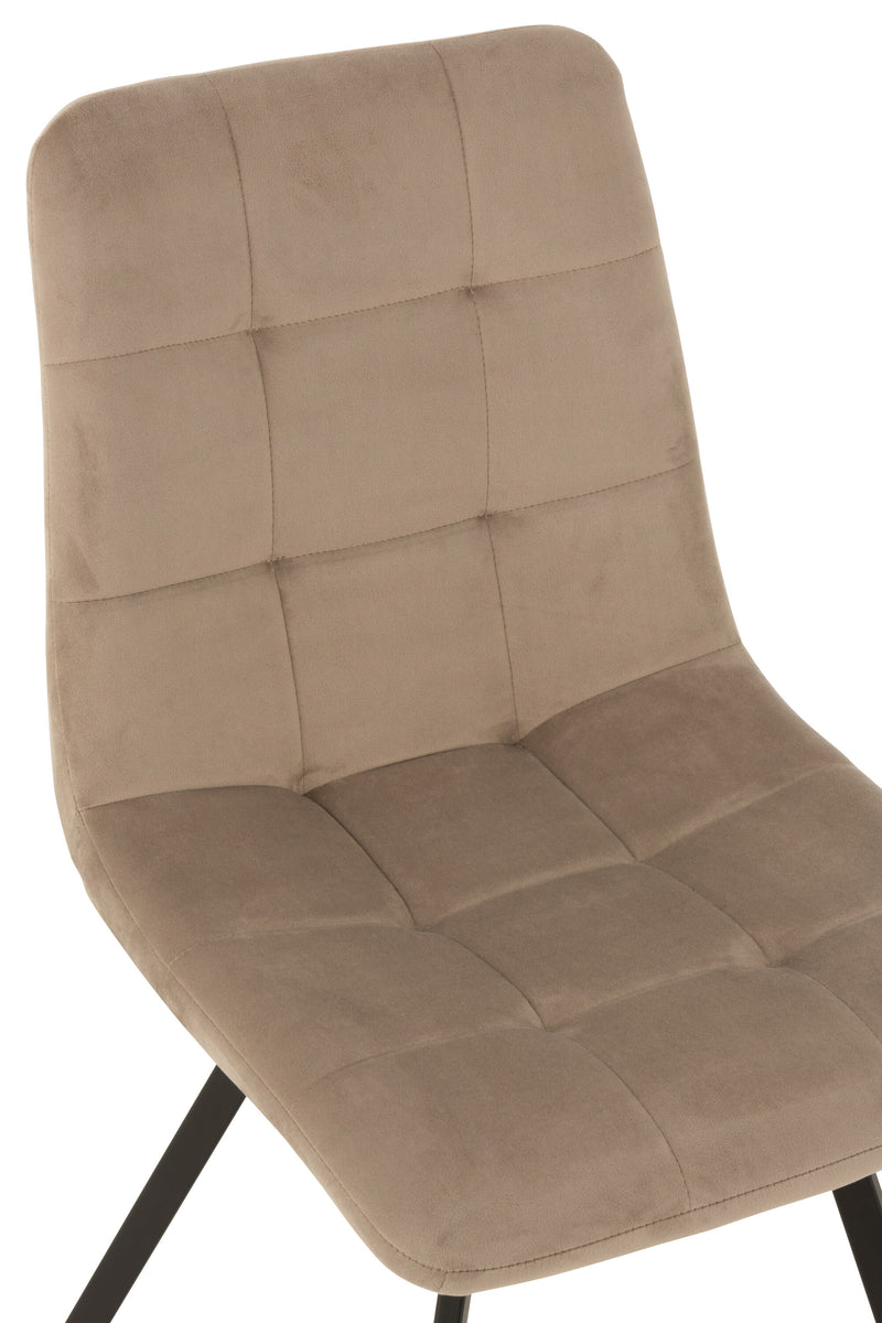 Morgan chair set of 2, gray fabric and metal, comfort and elegance for your home