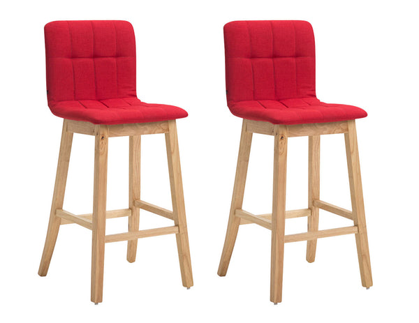 Set of 2 bar stools Bregenz fabric