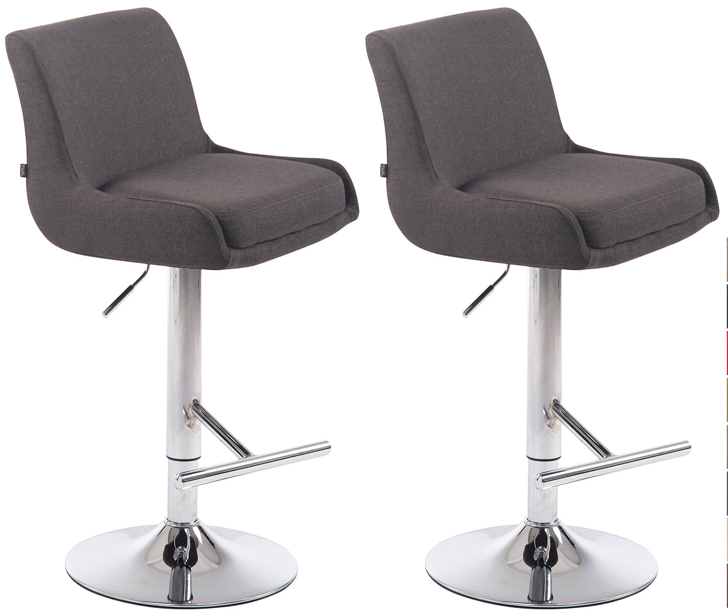 2er Set Barhocker Club Stoff