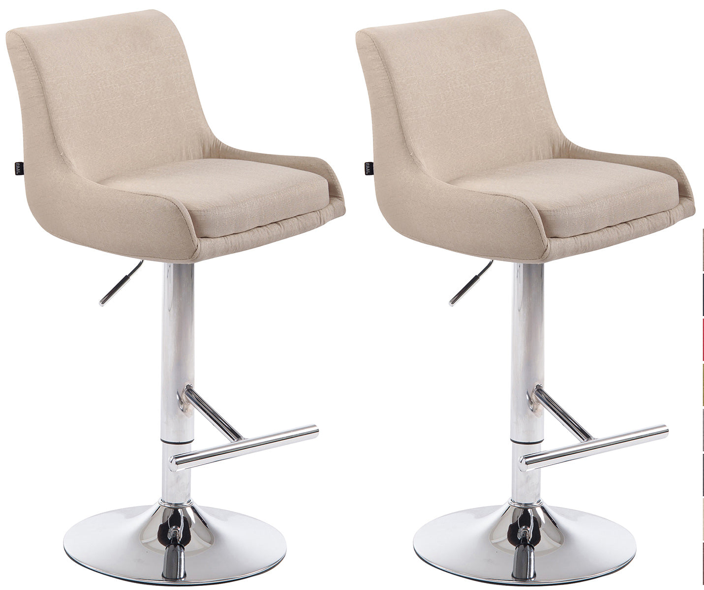 2er Set Barhocker Club Stoff