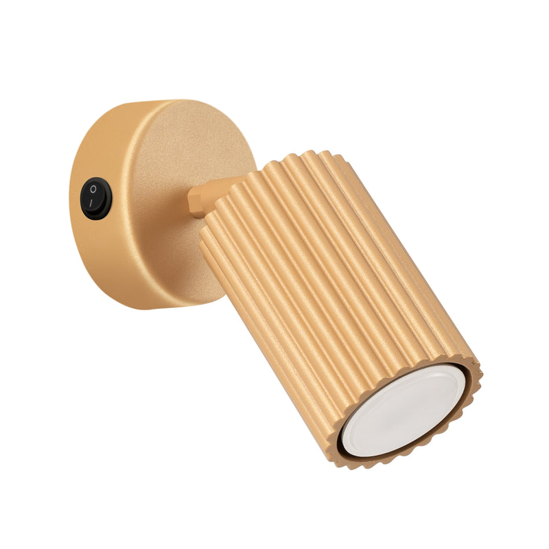 Wall light KARBON golden with switch
