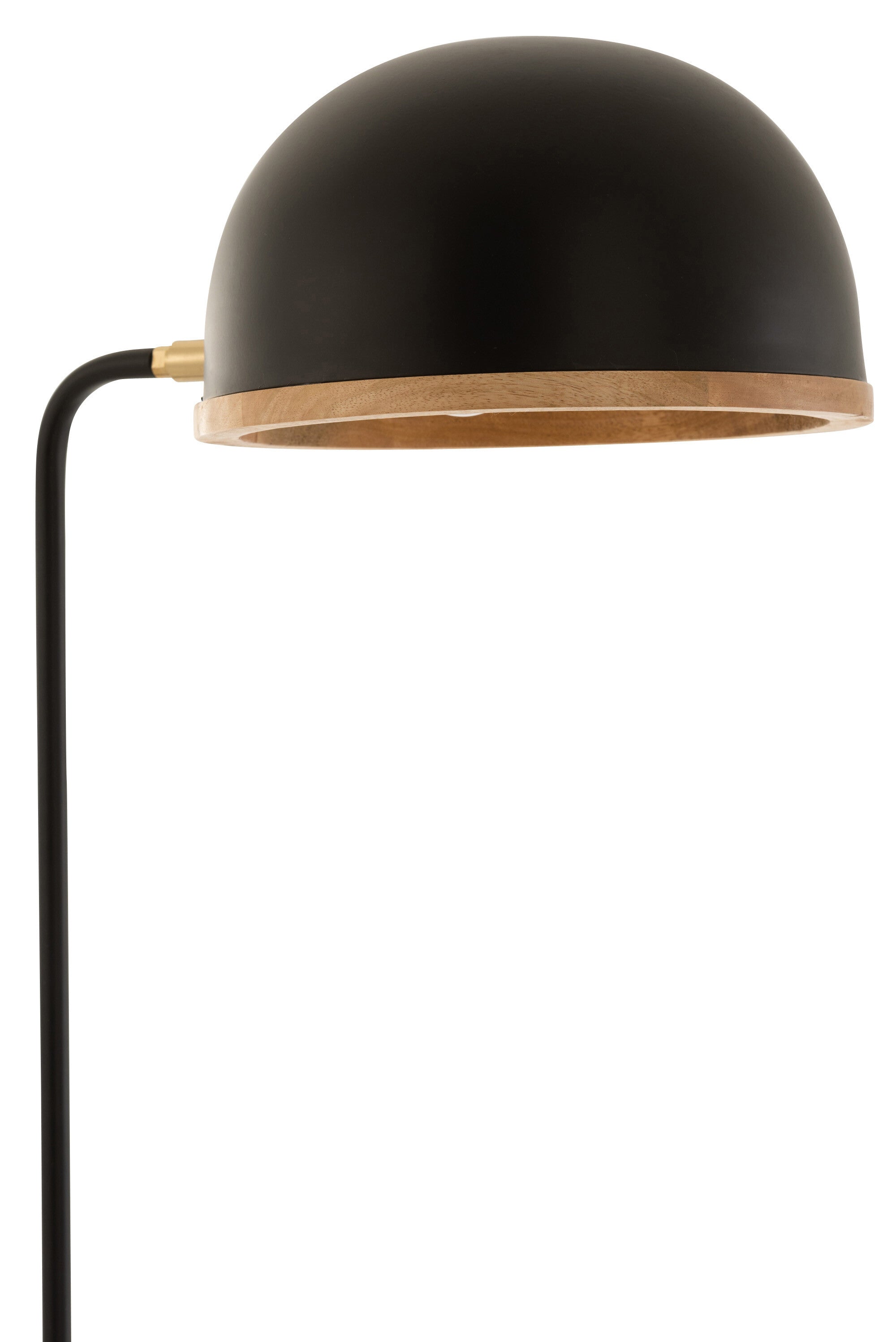 Exclusive floor lamp Evy - modern design in metal and wood black/natural 