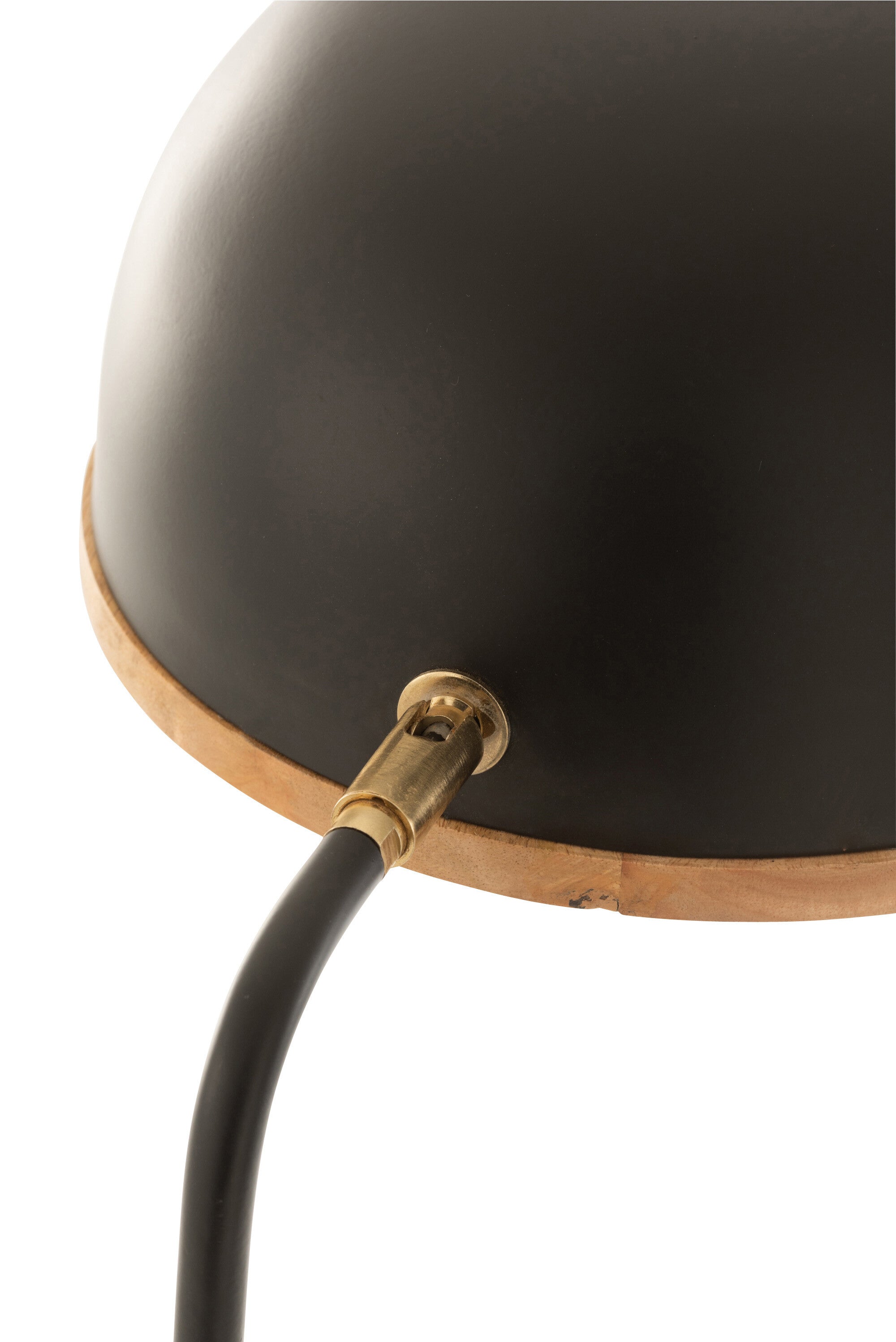 Exclusive floor lamp Evy - modern design in metal and wood black/natural 