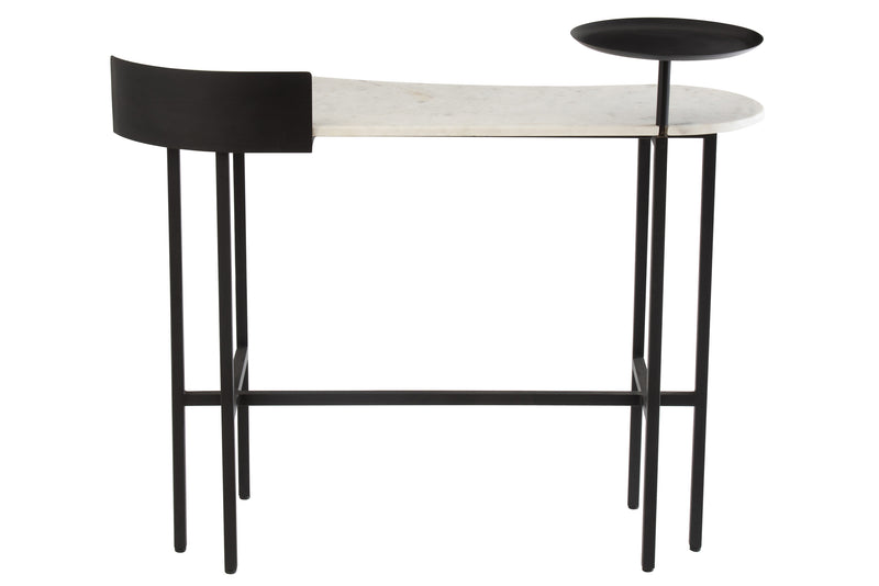 Console BiancoNero - Noble marble meets timeless metal