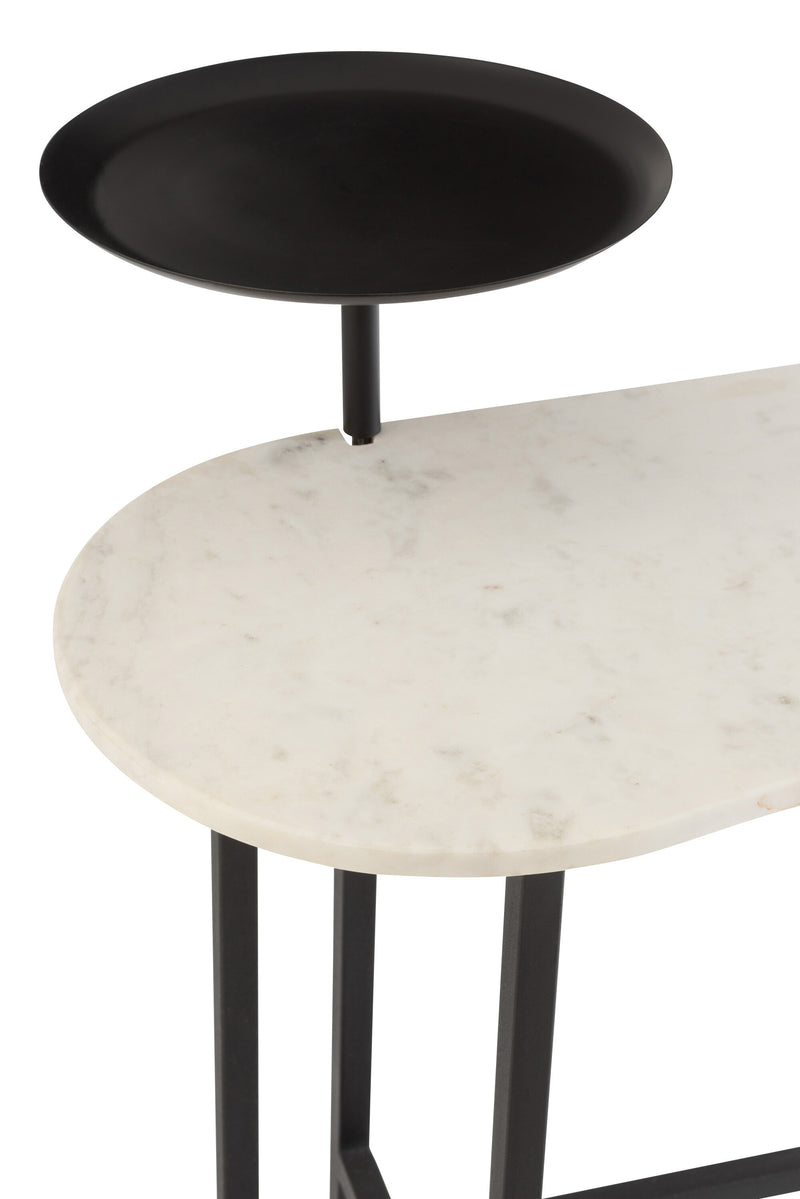 Console BiancoNero - Noble marble meets timeless metal