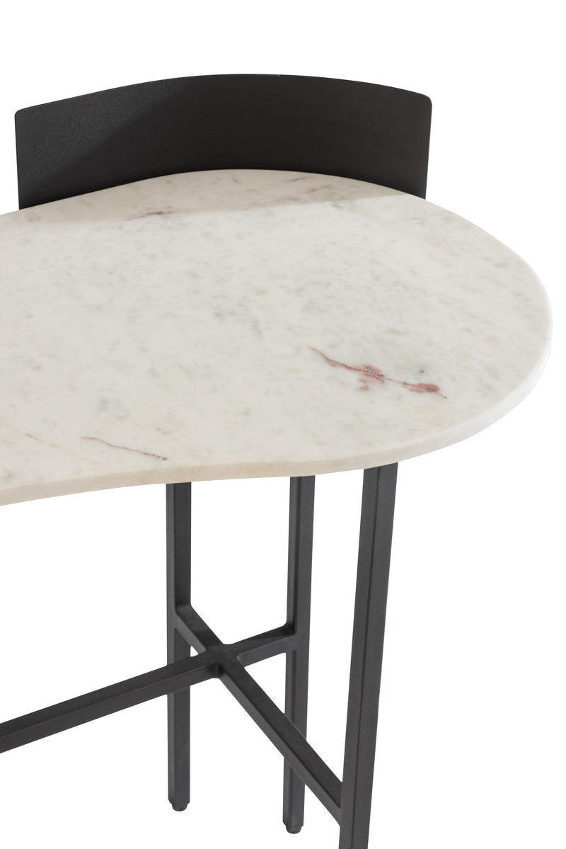 Console BiancoNero - Noble marble meets timeless metal