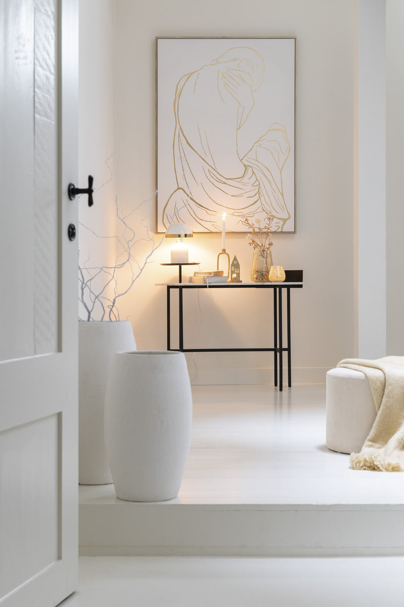 Console BiancoNero - Noble marble meets timeless metal