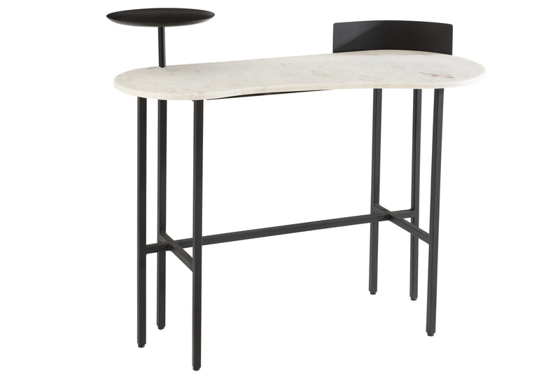 Console BiancoNero - Noble marble meets timeless metal