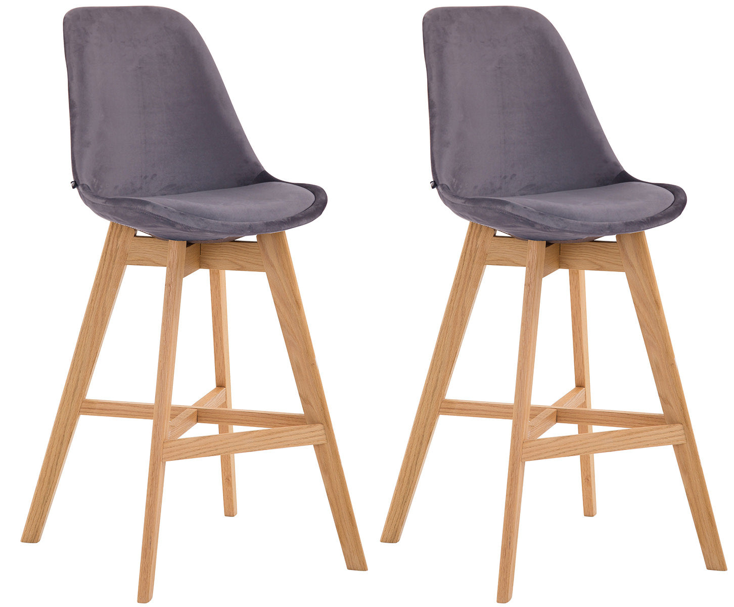 2er Set Barhocker Cannes Samt