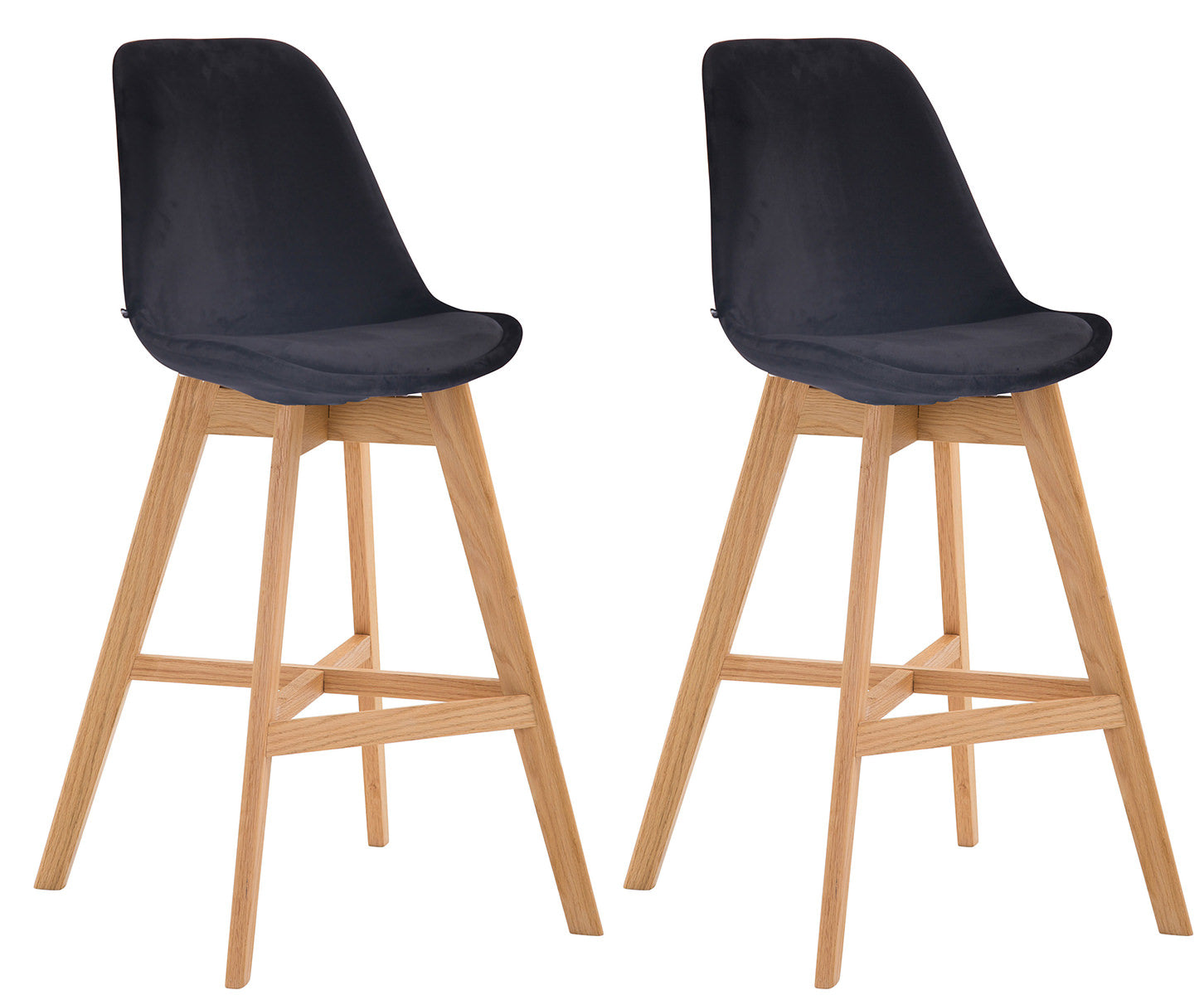 2er Set Barhocker Cannes Samt