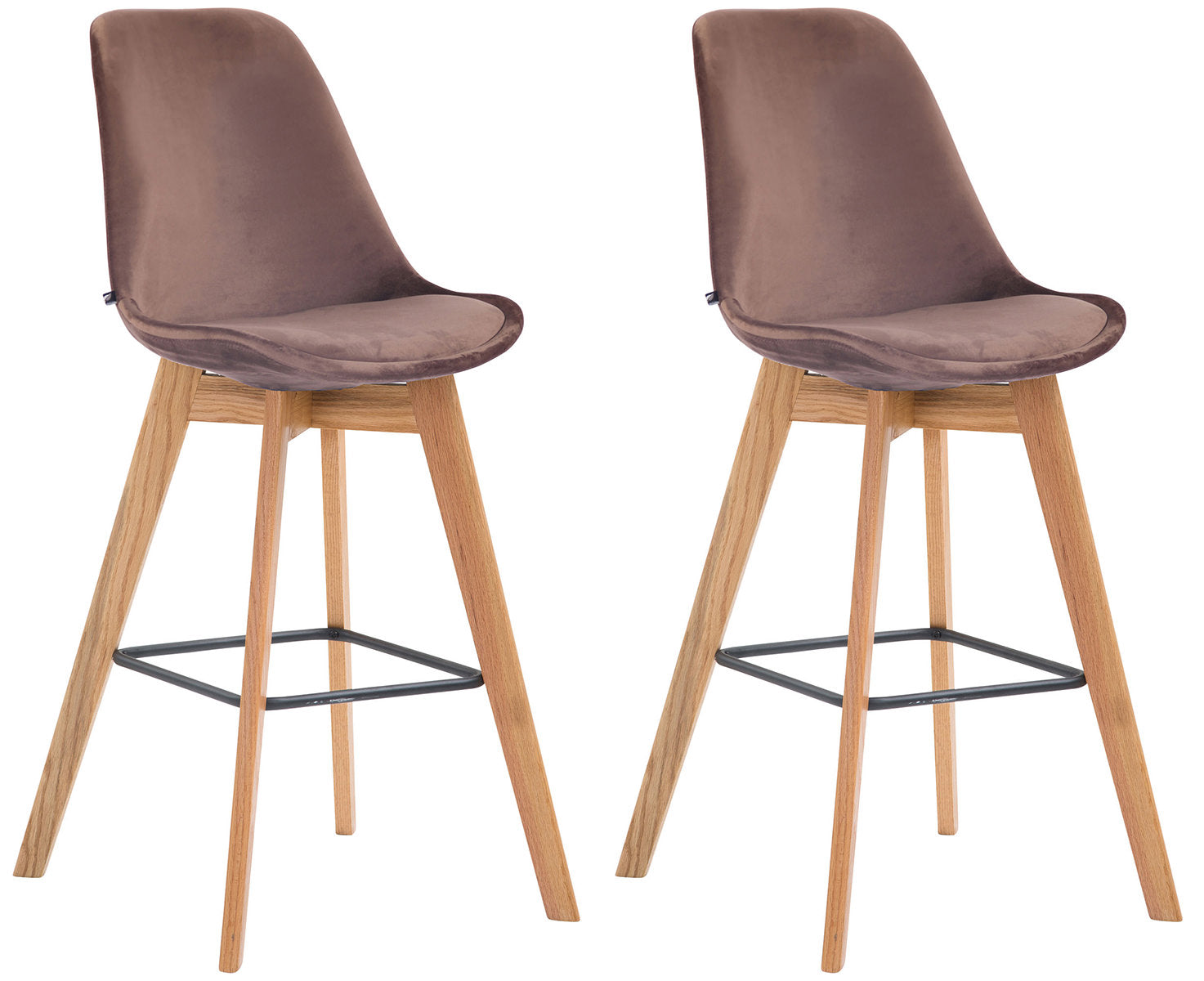 Set van 2 barkrukken Metz fluweel