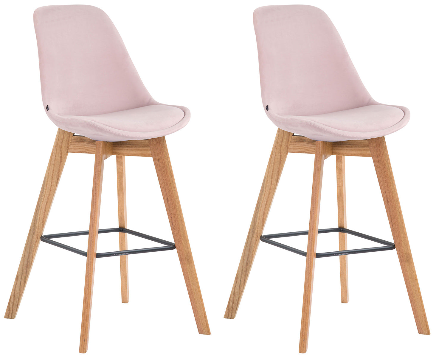 Set van 2 barkrukken Metz fluweel