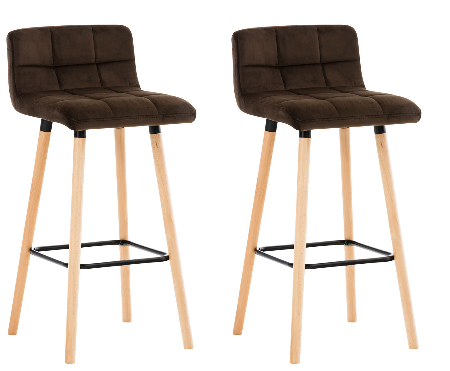 2er Set Barhocker Lincoln Samt
