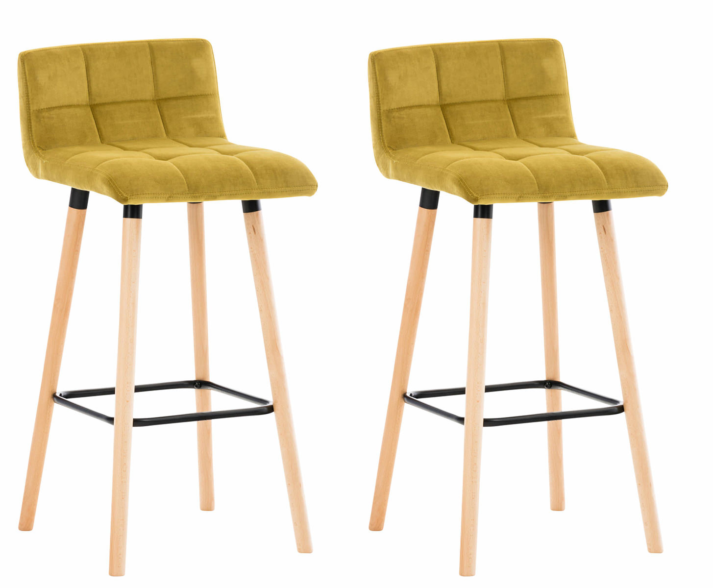 2er Set Barhocker Lincoln Samt