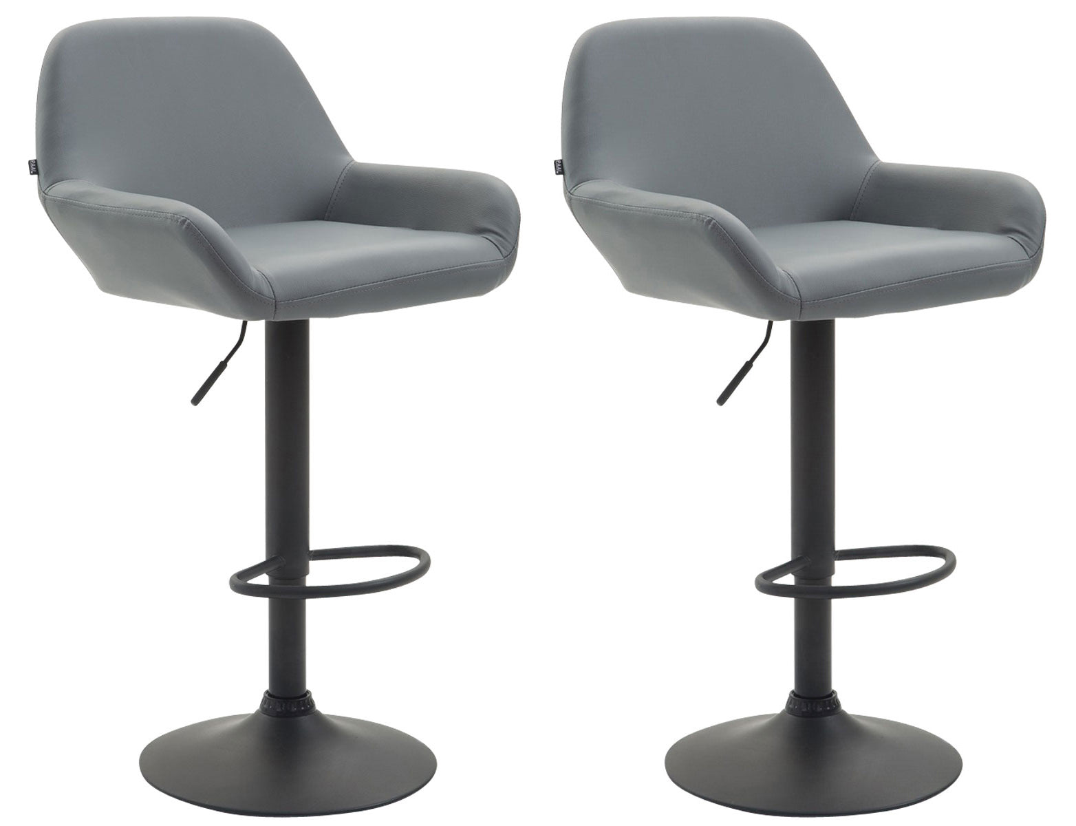 Set of 2 bar stools Braga faux leather