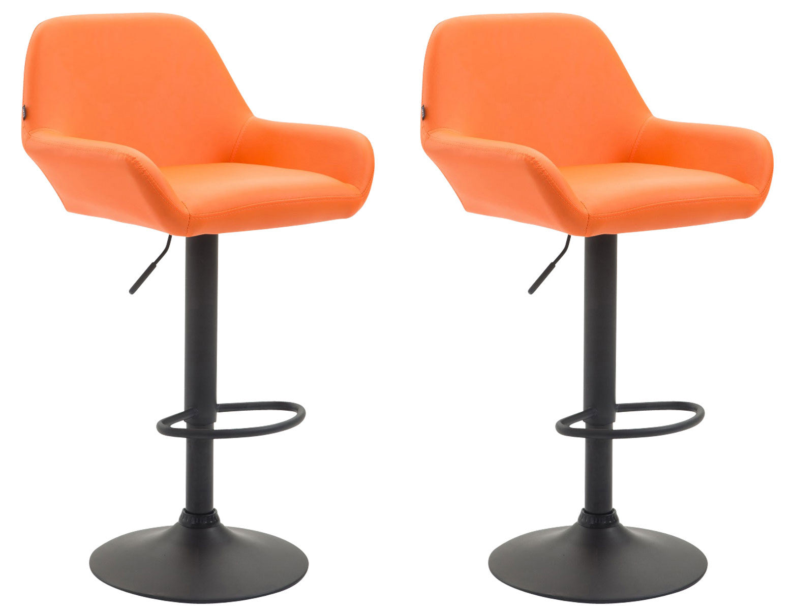 Set of 2 bar stools Braga faux leather