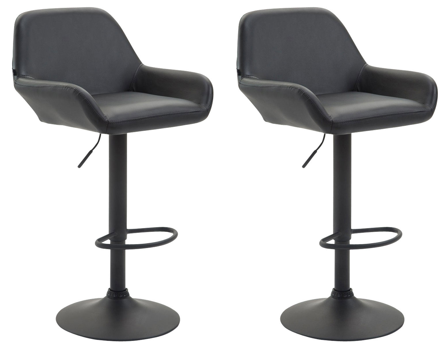 Set of 2 bar stools Braga faux leather