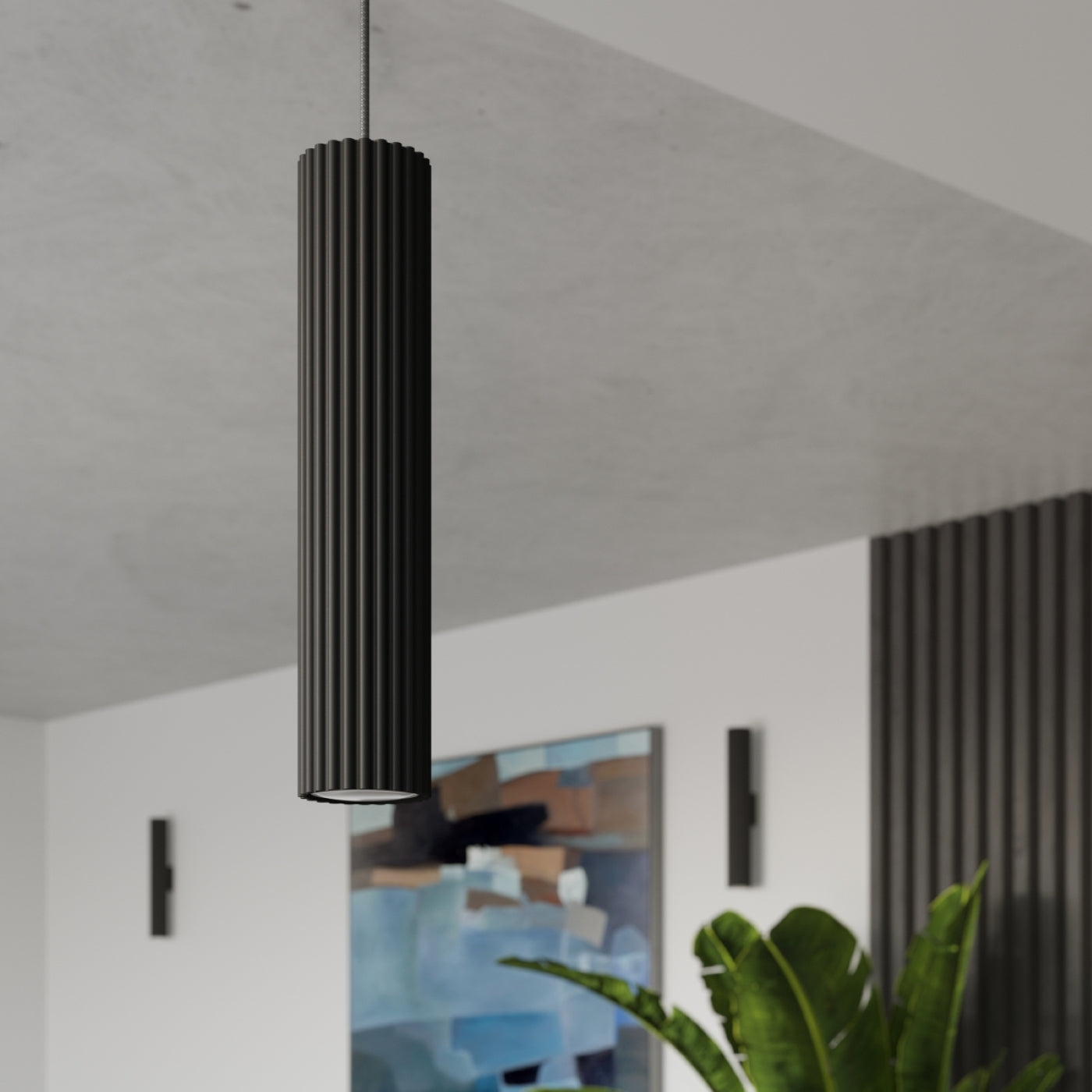 Pendelleuchte KARBON 1 Schwarz Aluminium GU10 Modernes Design