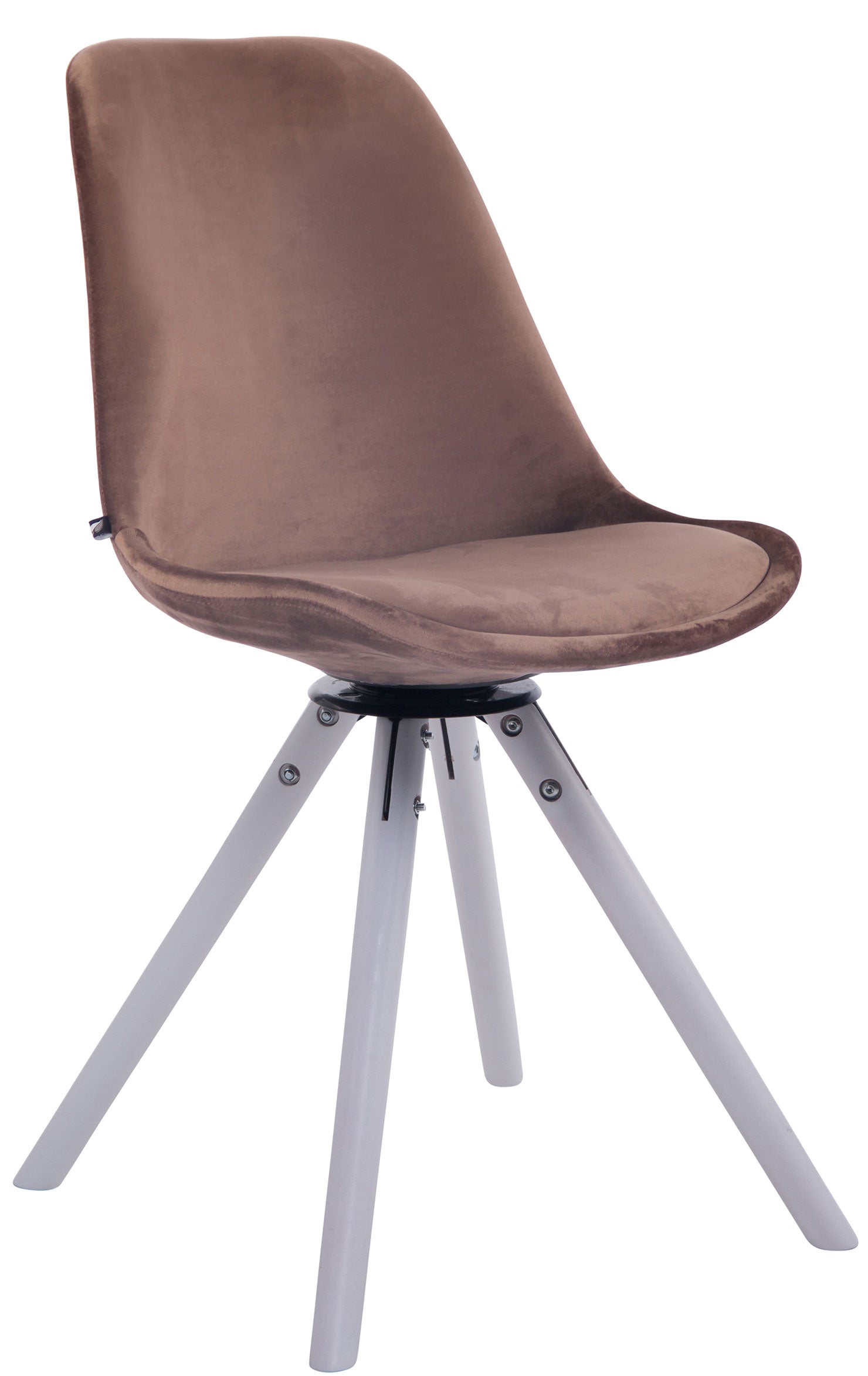 Troyes velvet round dining chair