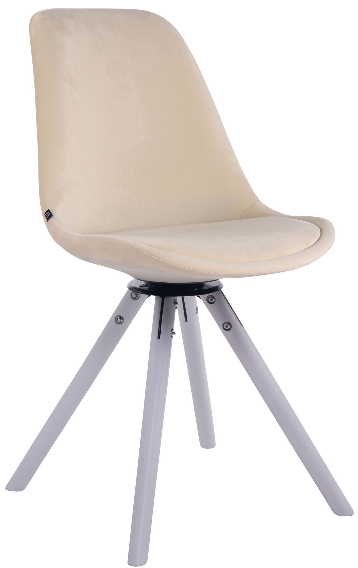 Troyes velvet round dining chair