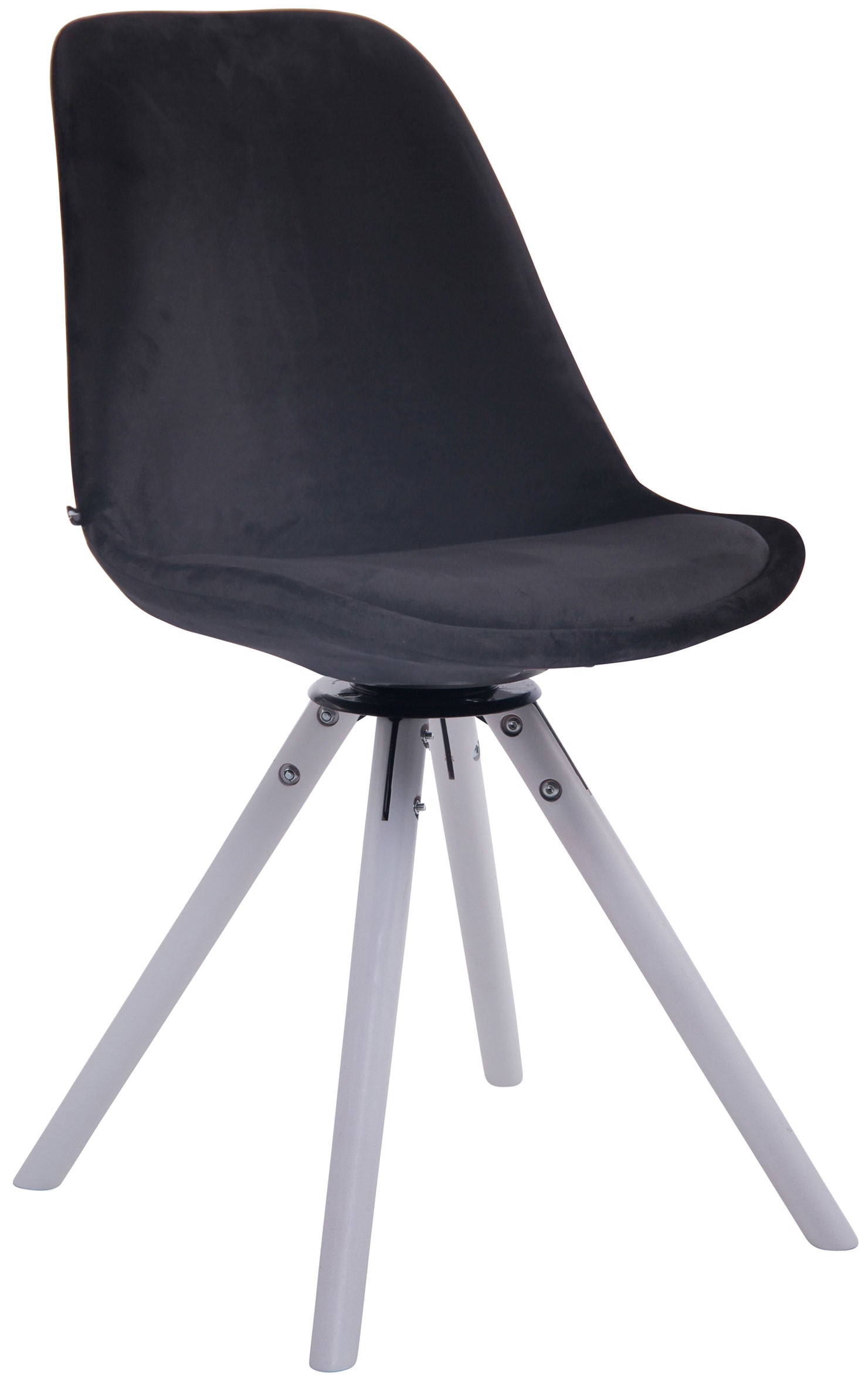 Troyes velvet round dining chair