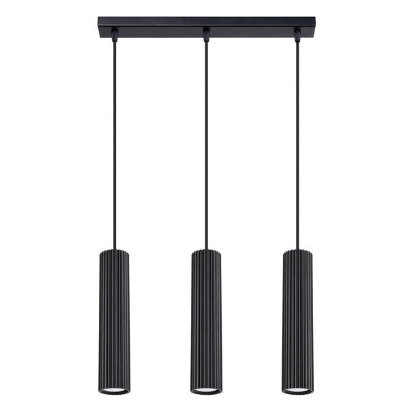 Pendant light KARBON 3L black