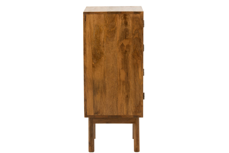 Lora cabinet 4 drawers mango tree brown - stylish storage with natural elegance