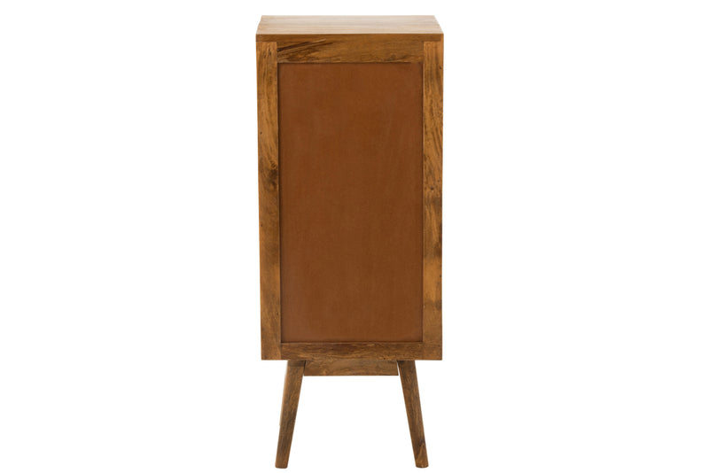 Lora cabinet 4 drawers mango tree brown - stylish storage with natural elegance