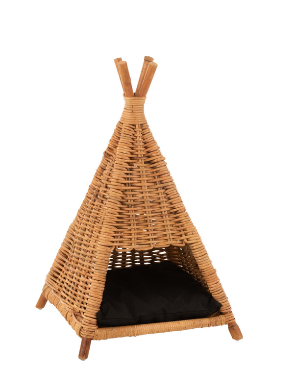 Tipi Katzenhaus aus Rattan Das exklusive Zuhause für Ihre Katze