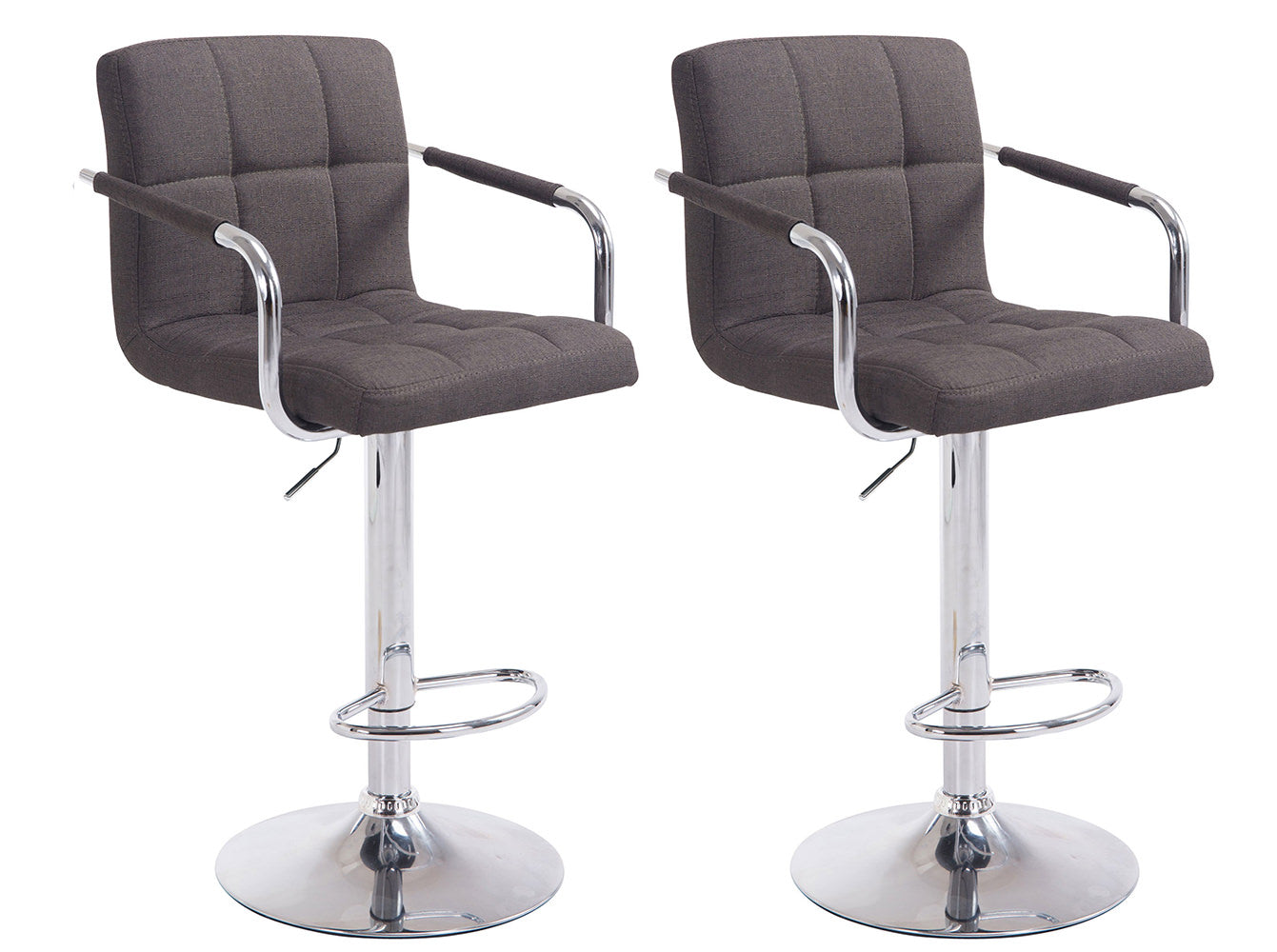 Set of 2 bar stools Lucy fabric