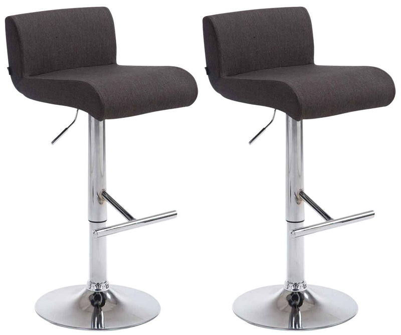 Set of 2 bar stools California fabric
